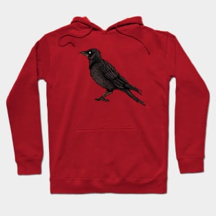 Raven Creepy Crow Bright Gothic Art Hoodie